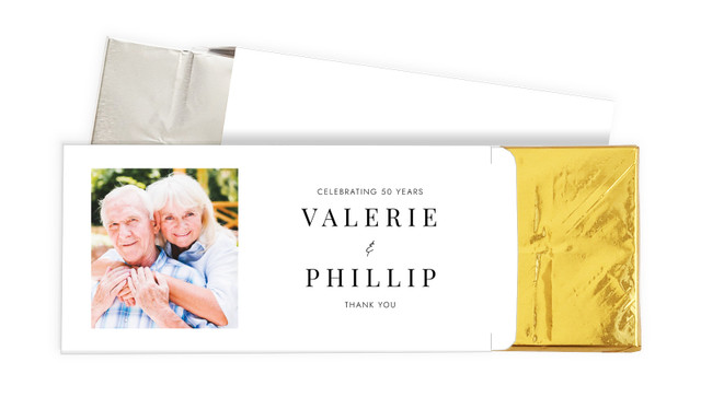 Simple Photo Anniversary Personalised Chocolate Bar In A Box