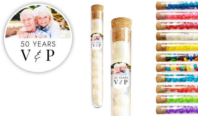 Simple Photo Anniversary Personalised Test Tubes