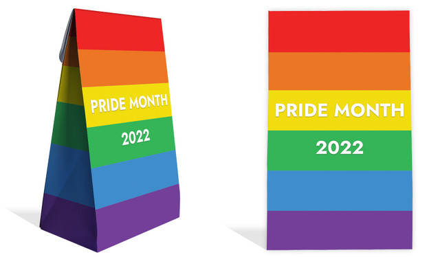 Simple Flag Pride Personalised Gusset Favour Bag