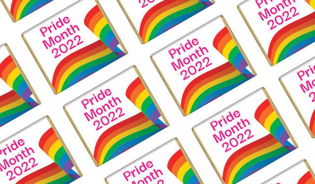 Waving Rainbow Pride Personalised Mini Chocolates