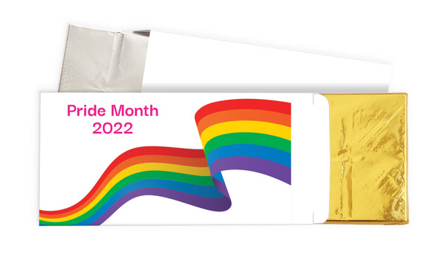Waving Rainbow Pride Personalised Chocolate Bar In A Box