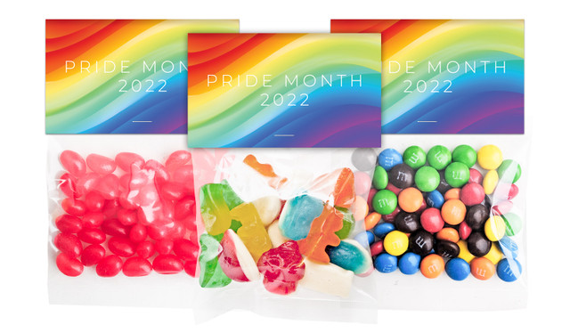 Contemporary Pride Personalised Lolly Bag With Topper