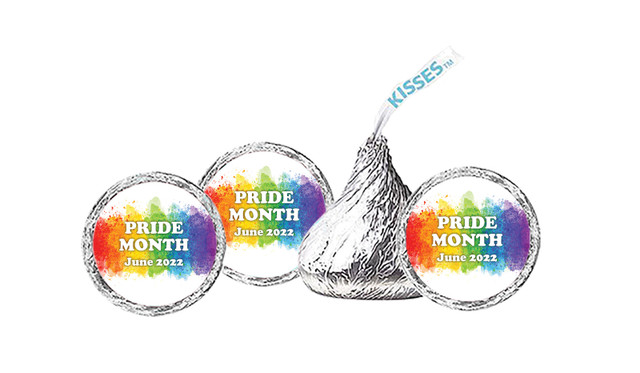 Painted Rainbow Pride Personalised Hersheys Kisses