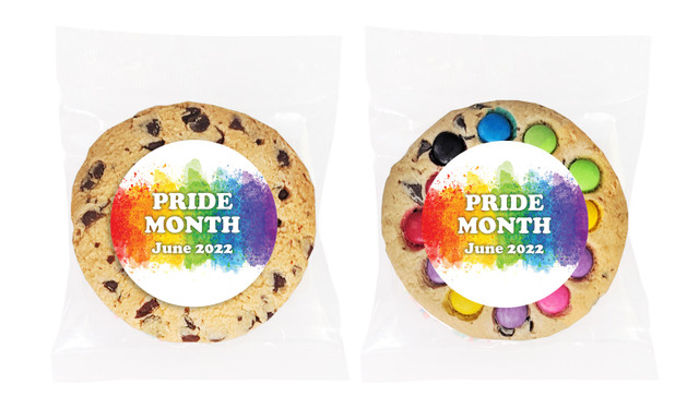 Painted Rainbow Pride Personalised Cookie