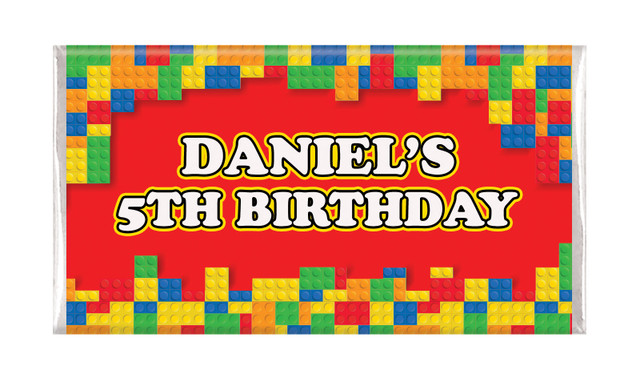 Building Blocks Personalised Birthday Chocolate Bars