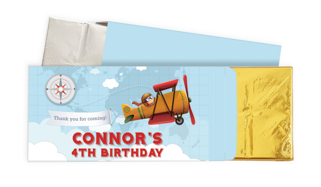 Aeroplane Personalised Chocolate Bar In A Box