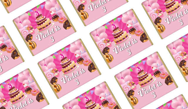 Birthday Cake Personalised Birthday Mini Chocolates
