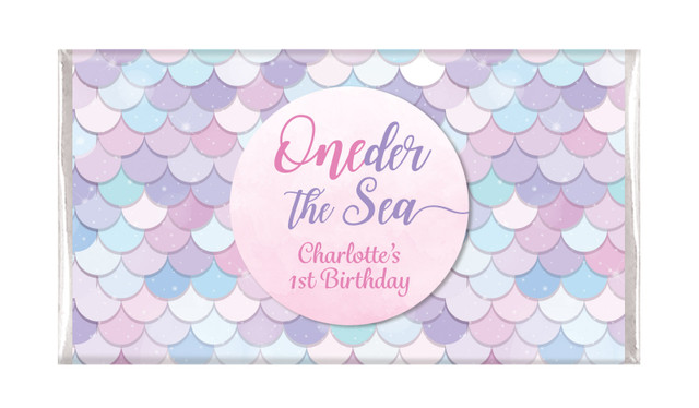 Mermaid 1st Birthday Personalised Birthday Chocolate Bars