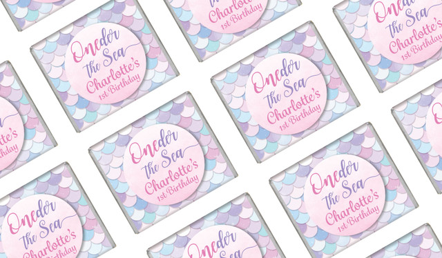 Mermaid 1st Birthday Personalised Birthday Mini Chocolates