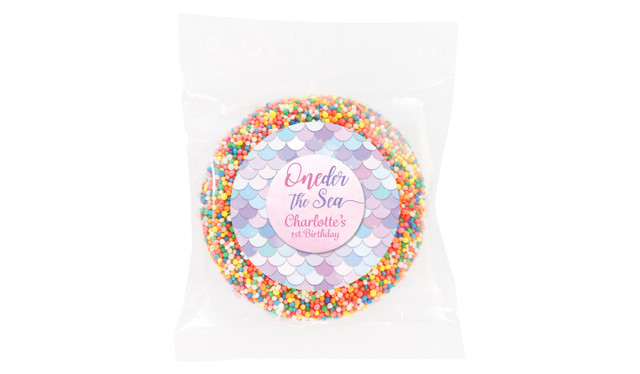 Mermaid 1st Birthday Personalised Giant Chocolate Freckle