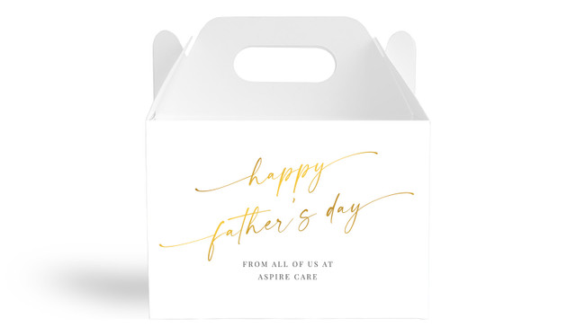 Golden Script Fathers Day Personalised Gable Favour Box