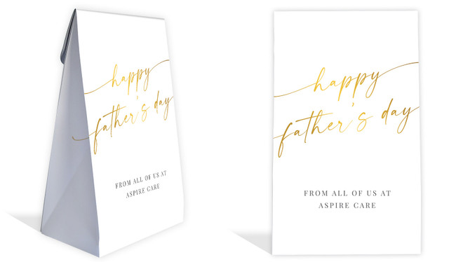 Golden Script Fathers Day Personalised Gusset Favour Bag