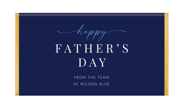 Navy Blue Fathers Day Custom Chocolate Bars