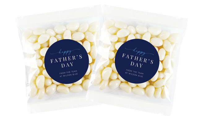 Navy Blue Fathers Day Personalised Lolly Bag