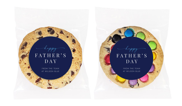 Navy Blue Fathers Day Personalised Cookie