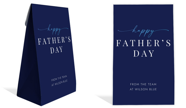 Navy Blue Fathers Day Personalised Gusset Favour Bag