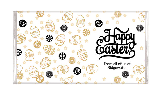 Sophisticated Happy Easter Custom Chocolates