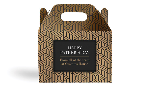 Deco Fathers Day Personalised Gable Favour Box