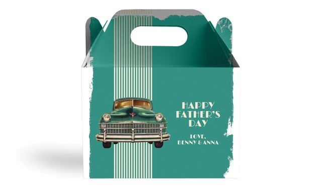 Old Cadillac Fathers Day Personalised Gable Favour Box