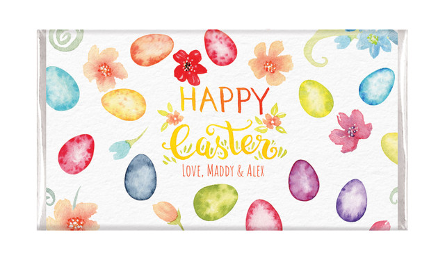 Water Colour Eggs Easter Custom Chocolates