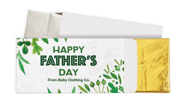 Garden Greenery Fathers Day Personalised Chocolate Bar In A Box