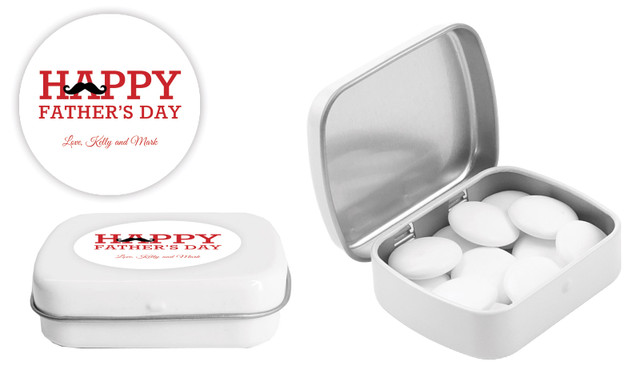 Moustache Fathers Day Personalised Mint Tins