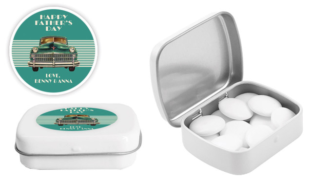 Old Cadillac Fathers Day Personalised Mint Tins