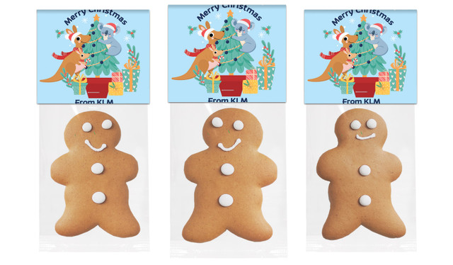 Aussie Animals Christmas Gingerbread Man With Custom Topper