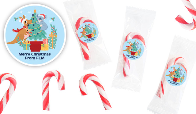 Aussie Animals Personalised Mini Candy Canes