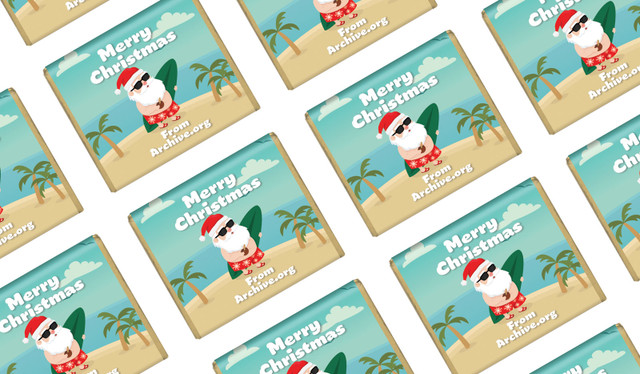 Beach Santa Christmas Mini Chocolates