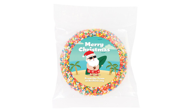 Beach Santa Christmas Custom Giant Chocolate Freckles