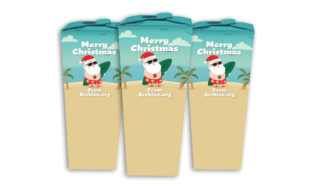 Beach Santa Christmas Personalised Chocabox