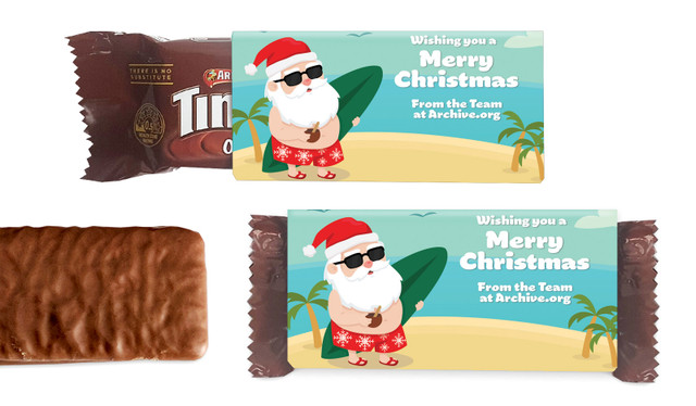 Beach Santa Christmas Individual TimTam TM (Box Of 150)
