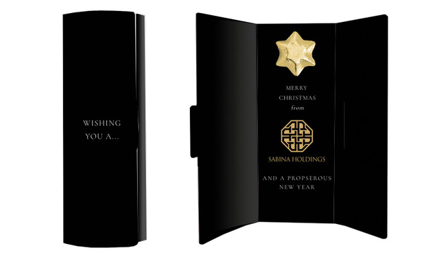 Black Corporate Christmas Chocolate Greeting Card