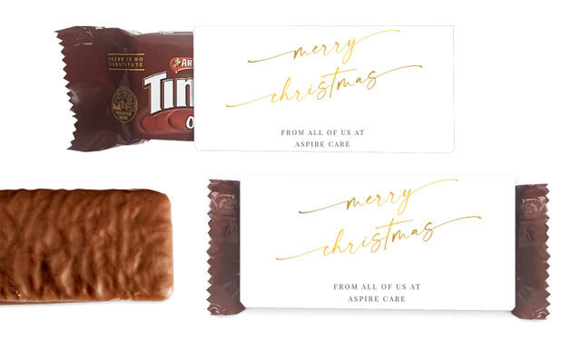Golden Script Christmas Individual TimTam TM (Box Of 150)