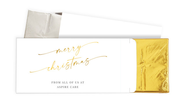 Golden Script Christmas Personalised Chocolate Bar In A Box