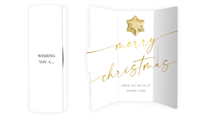 Golden Script Christmas Chocolate Greeting Card