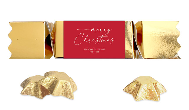 Red Cursive Christmas Personalised Bon Bon