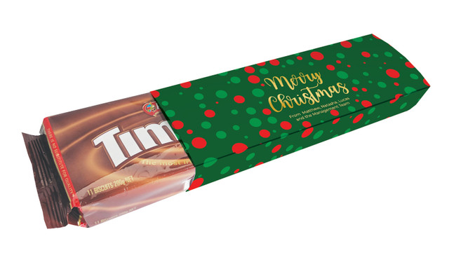 Xmas Dots Christmas Customised Packet Of TimTams TM