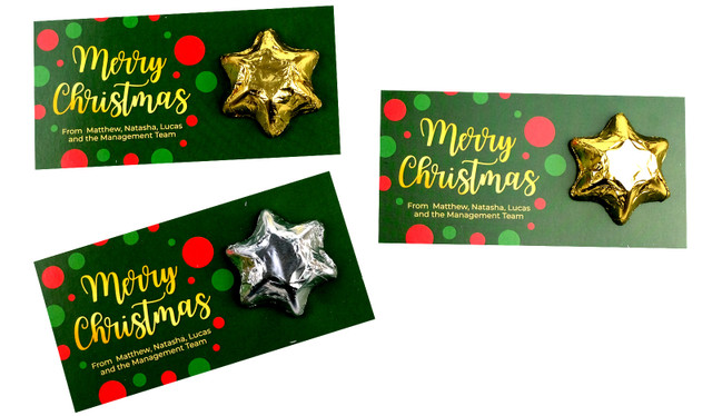 Xmas Dots Personalised Christmas Star Card