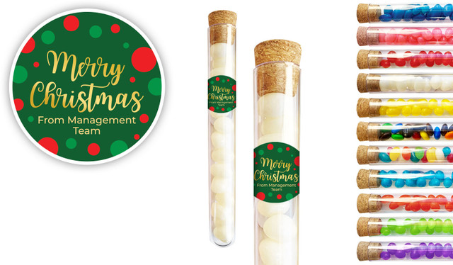Xmas Dots Christmas Personalised Test Tubes