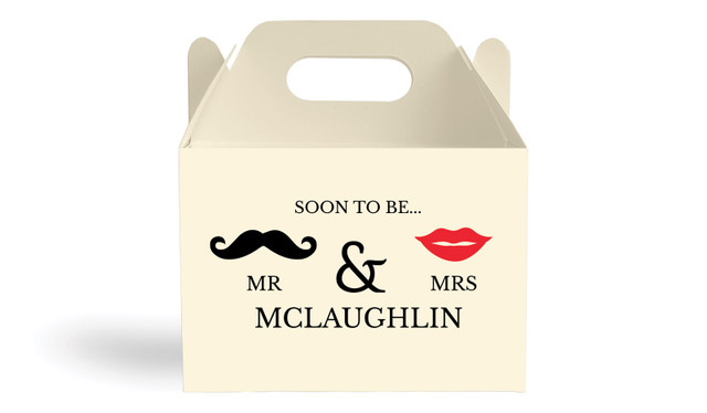 Mr & Mrs Engagement Personalised Gable Favour Box