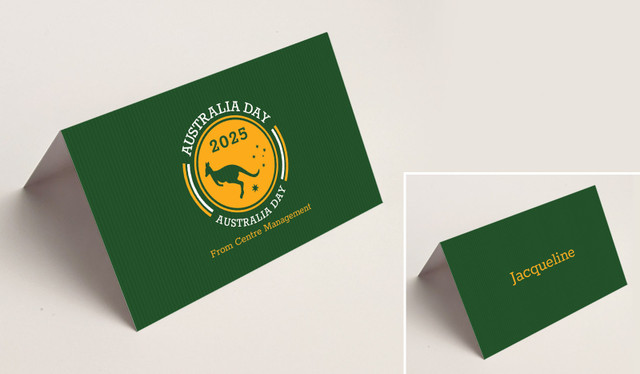 Australia Day Emblem Australia Day Place Cards With Guest Names