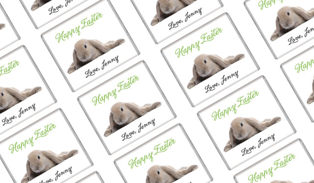 Floppy Eared Bunny Easter Personalised Mini Chocolates