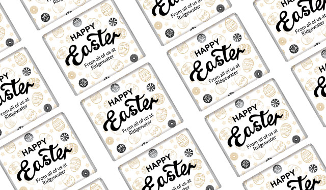 Sophisticated Happy Easter Personalised Mini Chocolates