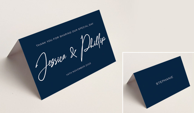 Large Names Wedding Place Cards With Guest Names