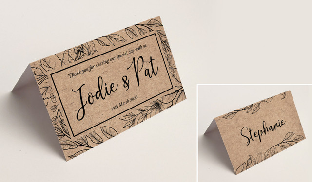 Location Centric Wedding Place Cards With Guest Names