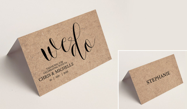 We Do Wedding Place Cards With Guest Names