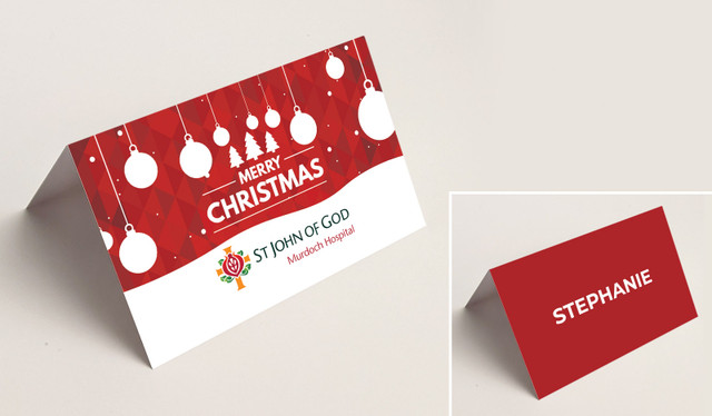 Corporate Christmas Christmas Place Cards With Guest Names