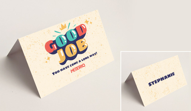 Old School Congratulations Place Cards With Guest Names